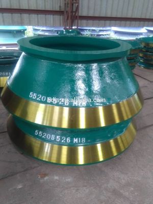 HP400 HP500 Cone Crusher Wear Parts Mn18Cr2 Mantel en Bowl Liner voor smeden