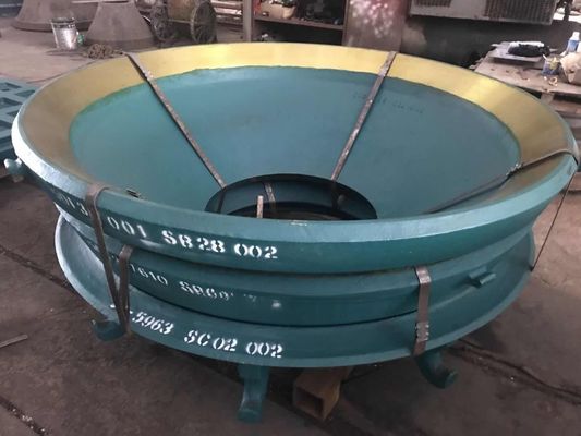 Hoogmanganes staal Concave Bowl Liner voor Symons Stone Crusher 1000 KG Gewichtslimiet