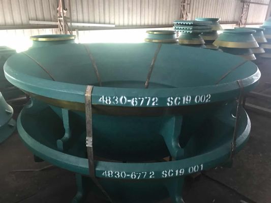 Hoogmanganes staal Concave Bowl Liner voor Symons Stone Crusher 1000 KG Gewichtslimiet