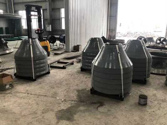 EN124 Standaard Concave en Mantle Cone Crusher Parts High Manganese Cast CH660 CH870