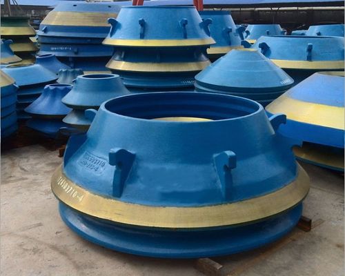 TEREX Cone Crusher Mantle Bowl Liner slijtagelementen voor de mijnbouw van erts in kleurrijke variaties