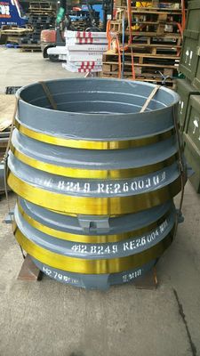 Mn13 18 22 Kegelcrusher slijtage onderdelen mantel Bowl Liner voor crusher